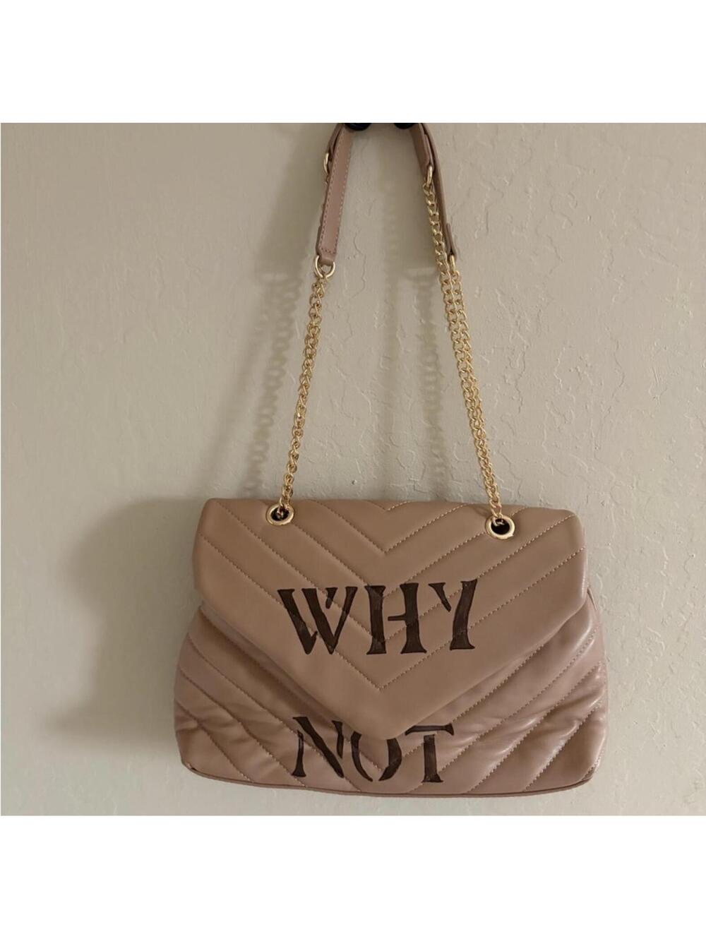 Custom SHEIN Tan Quilted Shoulder Bag